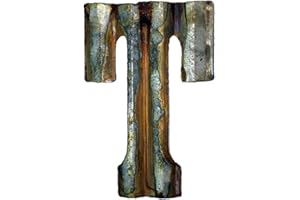 Custom Cut Decor 8" Rusty Galvanized Corrugated Metal Letter (T)