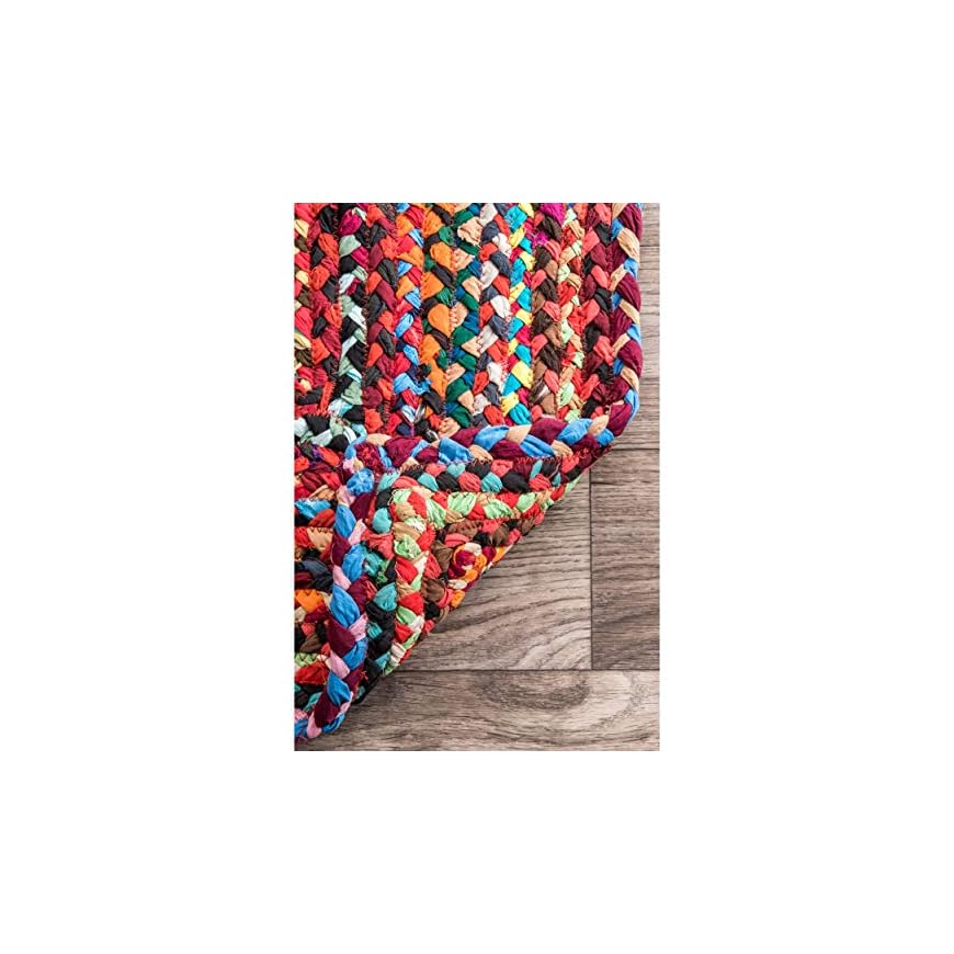 nuLOOM Tammara Hand Braided Runner Rug, 2' 6" x 8', Multi LAVORIST