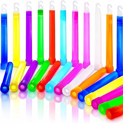 Glowhouse 6 Inch Glow Sticks Party Pack 25 Mixed Lanyards UK Brand