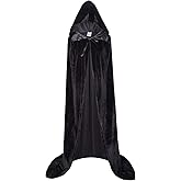 Makroyl Unisex Adults Hooded Cloak Long Velvet Cape For Halloween Christmas Cosplay Costume