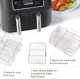 BYKITCHEN Air Fryer Racks for Ninja Dual, 3 Layer Stainless Steel view 5