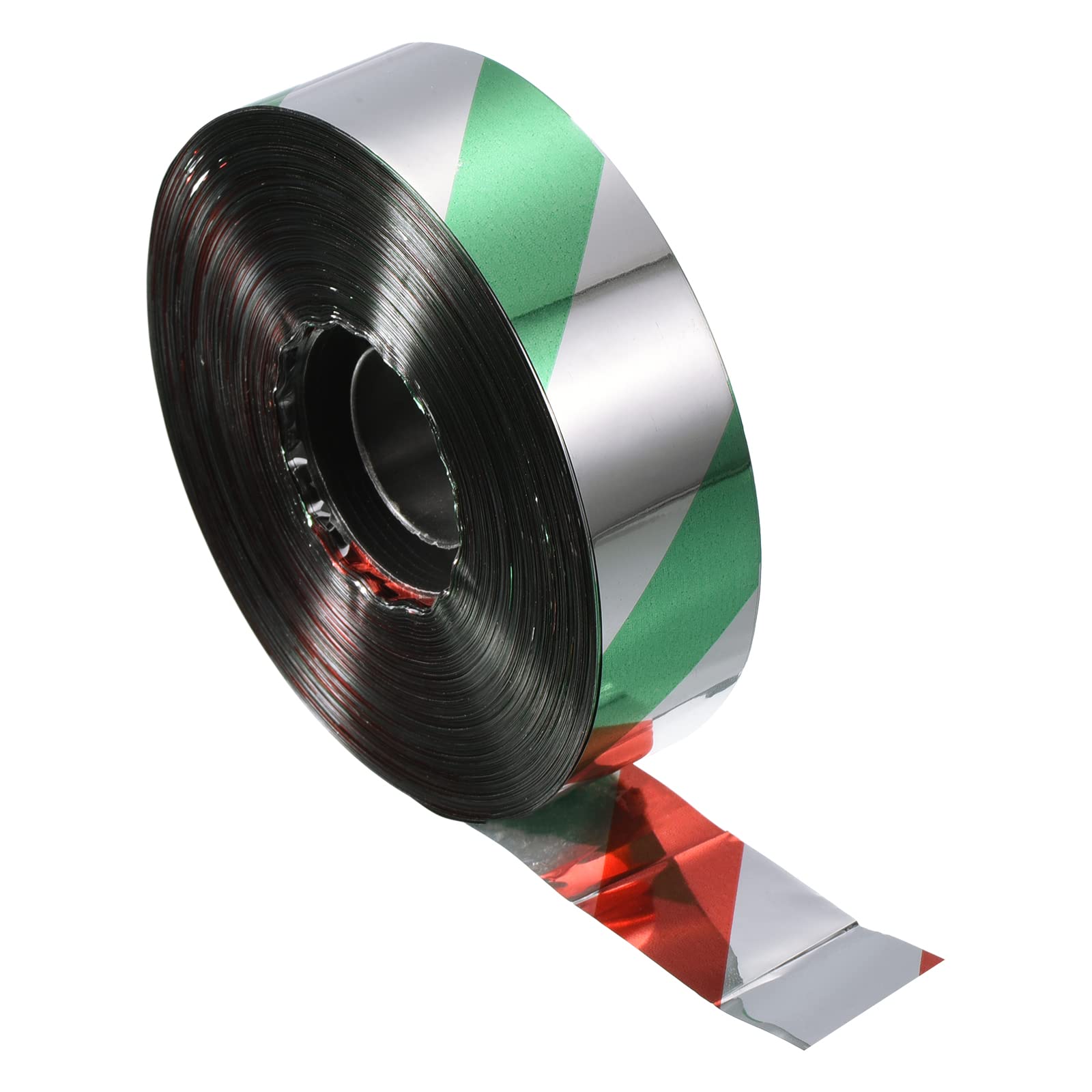 PATIKIL Bird Reflective Scare Tape, 984ft x 0.9" PET Double Sided Repelling Ribbon Keep Away Bird for Garden Farm Home, Green Silver