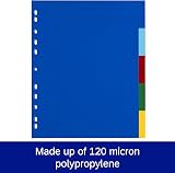 Oxford A4 Plastic 5-Part Dividers Multi-Colored Tabs Tear-Resistant view 5