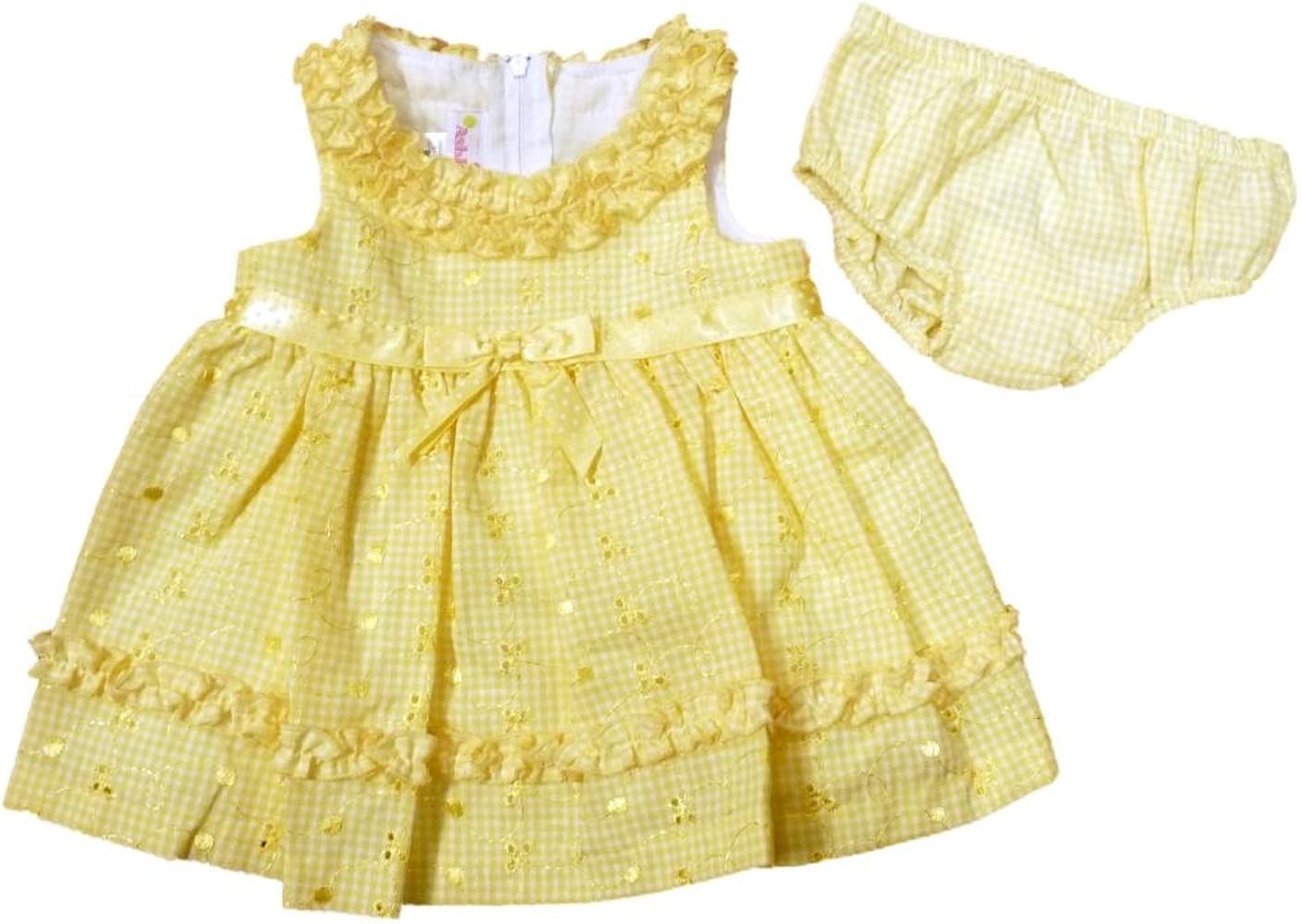 girls yellow gingham dress