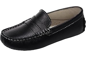 rismart Boys Girls Loafer Flats Slip-On Comfort School Casual Dress Shoes
