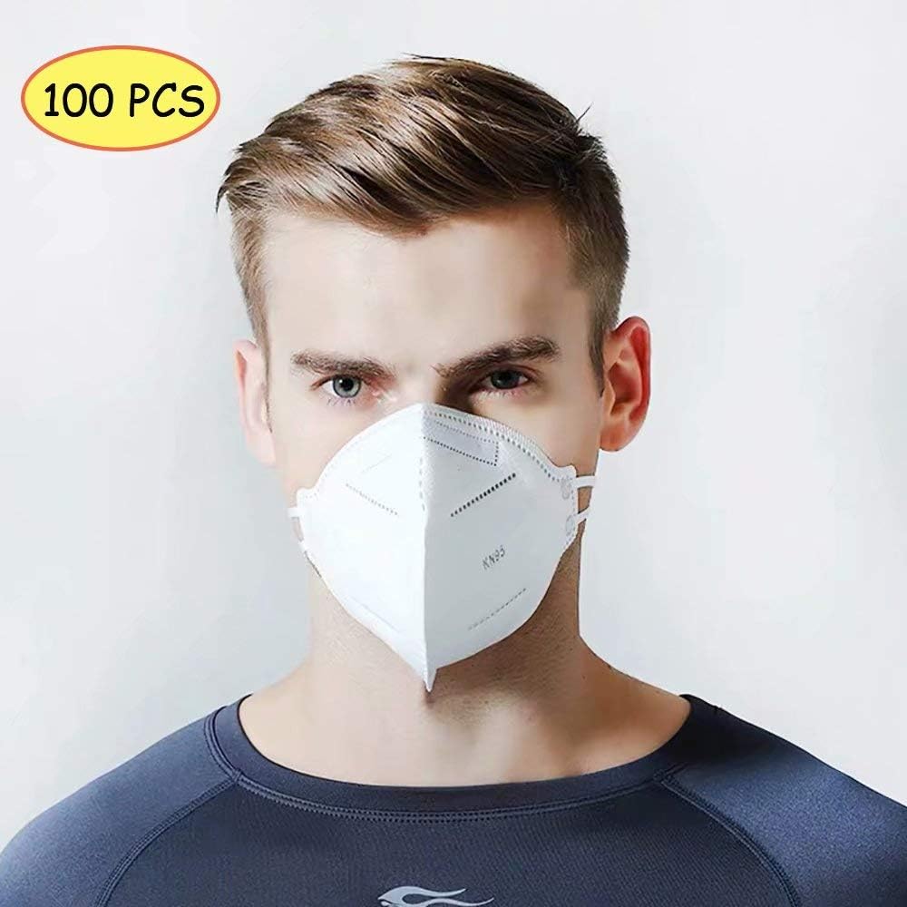 N95 Dust Face Mask,Respirator for Pollution Protection Woodworking,Running,Cycling Protection and Personal Health,Individually Hygienically Sealed Masks KN95 Safety Mask(100 Pcs)