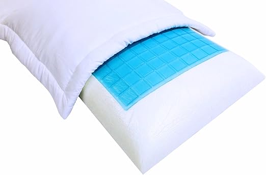 Amazon Com 2 Pack White Standard Queen Solid Cooling Memory Foam