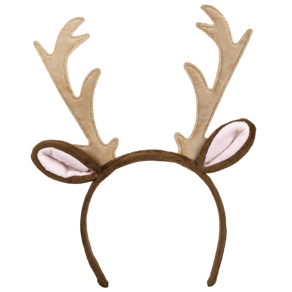 Boland 13442 - Headband Reindeer, Tiara with Ears and Antlers, Deer, Headpiece, Christmas, Costume, Carnival, Theme Party