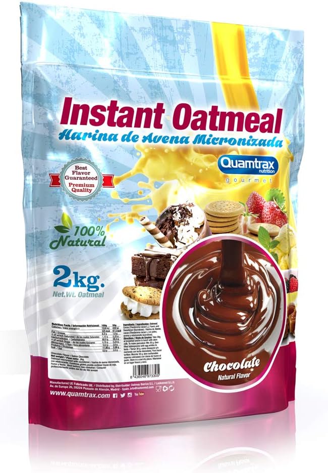 Quamtrax Nutrition Avena Instantánea, Sabor Chocolate - 2000 gr ...