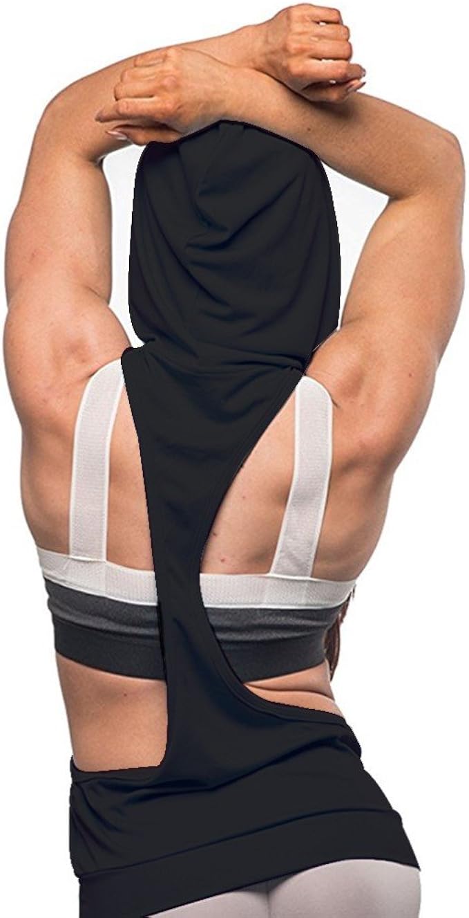 sleeveless hoodie gym womens
