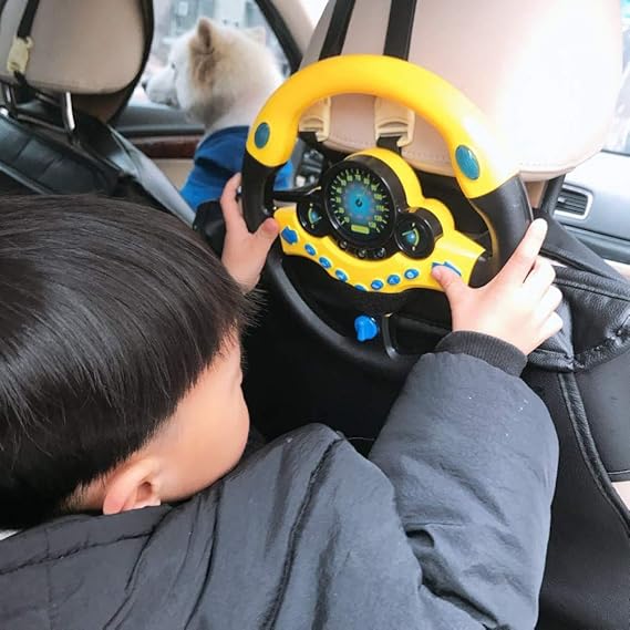 Copilot Jouet Educatif Pour Enfants Petit Volant Avec Musique Controleur De Conduite Simule Cadeau Amusant Pour Bebe Amazon Ca Jeux Et Jouets