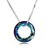 AOBOCO Sterling Silver Necklace with Austrian