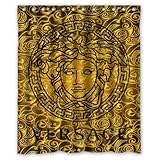 LOVELIFE Versace Custom Bath Shower Curtain With 12 Holes Polyester & Waterproof Curtain Shower Curtain 60