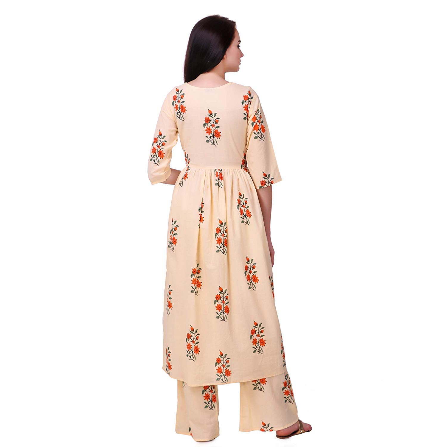 vaastra women's cotton kurti with palazzo pants set
