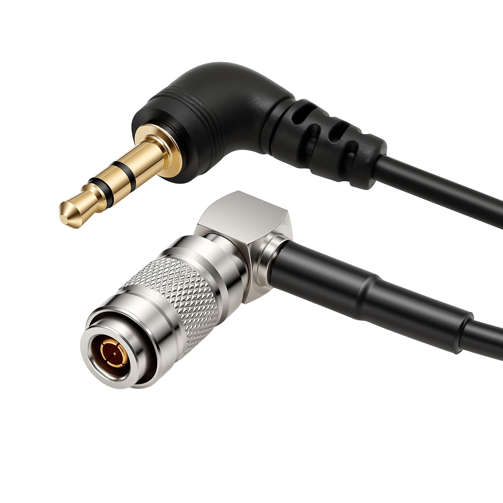 ZBLZGP DIN 1.0 2.3 BNC to Right Angle 3.5mm Jack UltraSync ONE Timecode Cable for DSLR Cameras (Right Angle din 1.0/2.3)