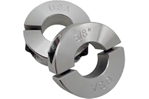 Coastal Shaft Collars - 0.625" Bore Diameter - Clamping Two Piece Shaft Collar - 2024 Aluminum (2 Pack)