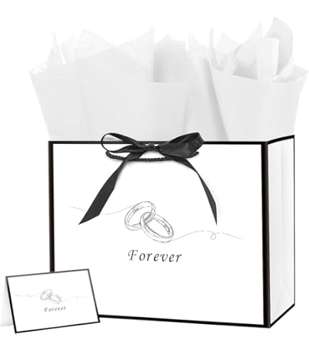 ONANNA 2025 Engagement Gift Bag With Tissue Paper And