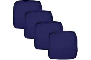 Oslimea Outdoor Patio Cushion Covers Replacement 24x24x4 inch 4Pack Patio Furniture Cushion Seat Cover Waterproof Washable Sofa Couch Chair Slipcover Furniture Protector for Indoor Outdoor, Blue
