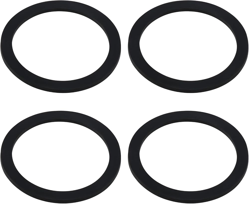ECSiNG 4Pcs 90mm Shower Tray Base Trap Waste Rubber Seal 105x85x4mm
