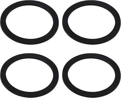 ECSiNG 4Pcs 90mm Shower Tray Base Trap Waste Rubber Seal 105x85x4mm