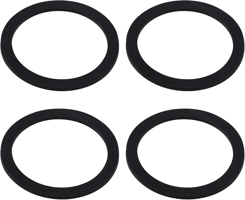 ECSiNG 4Pcs 90mm Shower Tray Base Trap Waste Rubber Seal 105x85x4mm