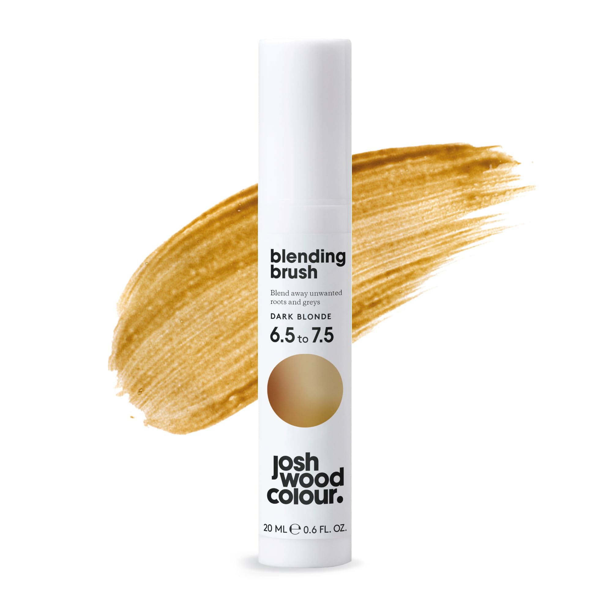 Josh Wood Blending Brush (Dark Blonde) - Grey Root Touch Up Brush to Cover Regrowth in between Colouring - Instant Coverage - Temporary, WASHES OUT - Vegan (20ml)