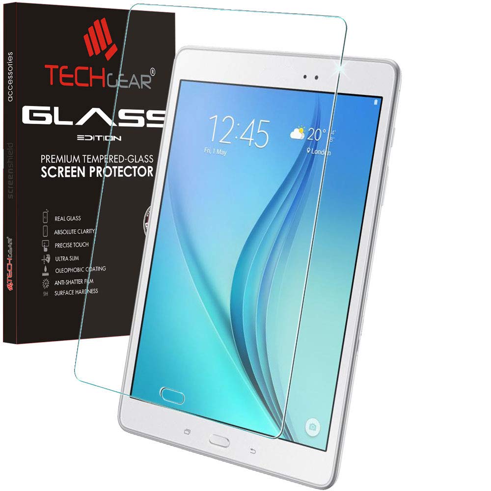 TECHGEAR Screen Protector for Galaxy Tab A 9.7 Inch (SM-T550 Series) - GLASS Edition Genuine Tempered Glass Screen Protector Guard Cover