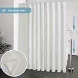 Furlinic Extra Wide Shower Curtain 275x180cm Beige with 18 Hooks Waterproof view 5