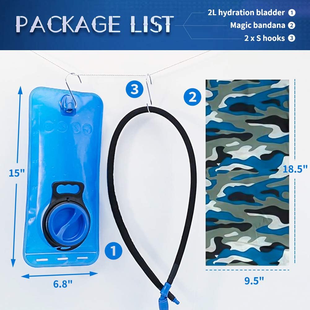 Hydration Bladder 2 Liter Water Reservoir Bladder, 2L Leak Proof Hydration Pack Bladder Replacement for Backpack, Water Storage Bladder Bag with Insulated Sleeve, for Hiking Camping Running Cycling : Sports & Outdoors