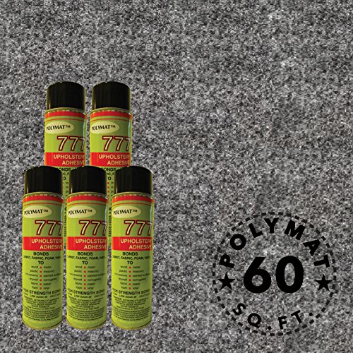16ft x 3.75ft + 5 (777) GLUE ADHESIVE CANS CHARCOAL FOR STORE DISPLAYS COUNTERS FIXTURES Trade show back drop wall dÃ©cor FELT CARPET