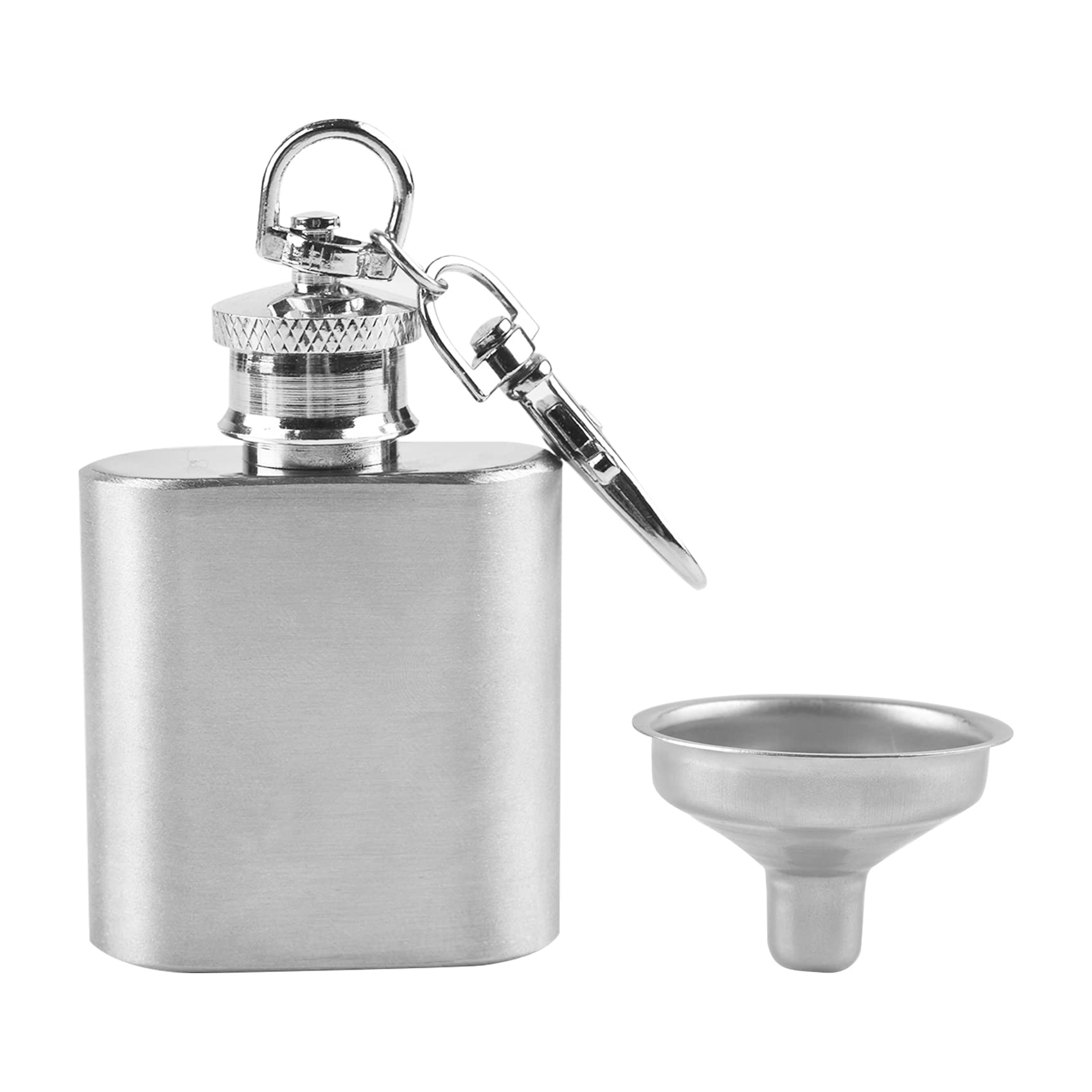 Noewmub Alcohol Flask with Funnel, Stainless Steel Portable Whisky Hip Flask for Travel, Fishing, Camping, Climbing (1 OZ)