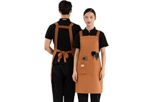 QUARRYUS Waterproof Chef Apron with Detachable Sleeves & Pockets - Adjustable Heavy Duty Canvas for Men, Women, BBQ, Kitchen