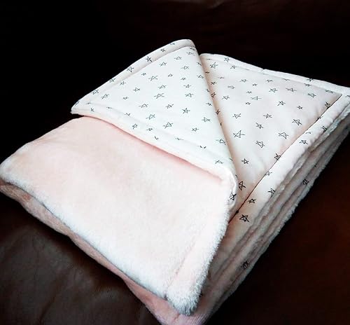 Couverture Bebe Rose Poudre Etoiles Plaid Bebe Couverture Tissu Pour Landau Nacelle Berceau Douce En Minky Rose Cadeau Noel Bebe Cadeau Naissance Amazon Fr Handmade
