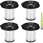4Pack Filter Replacements for Bissell CleanView XR 200W / CleanView XR Pet 300W / Powerlifter Turbo Cordless Stick Vacuum Cleaner 3789, 3789U, 3789X, 3797, 3797V, 3797W, Replaces Part 1638010