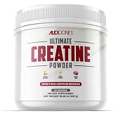 Alex Jones Micronized Creatine Monohydrate Powder, Unflavored, 300g | Micronized creatine monohydrate, 5g per scoop, unflavored, for strength, muscle &amp; daily energy, 60 servings (300g)
