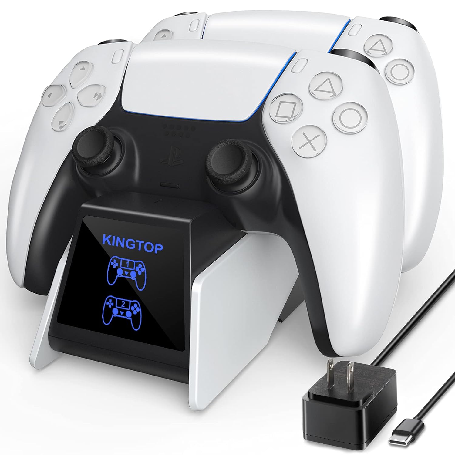 PS5 Controller Charging Station KINGTOP Dual Controller