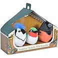 Wild Republic Audubon Birds Collection with Authentic Bird Sounds, Hummingbird, Blue Jay and Baltimore Oriole, Bird Toys for Kids and bird watchers, 5"