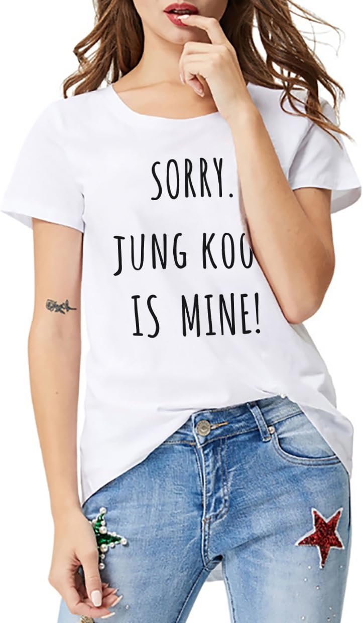 BTS Shirt Bangtan Boys T Shirt A.R.M.Y. Shirts 100% Cotton Kpop Tees V Jungkook Jimin Suga JIN J-Hope Rap Monster Short Sleeve Shirts for Women Teen Girls Tops
