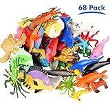 JVIGUE Ocean Sea Animals Figures, 68 Pack Mini Plastic Sea Life Creatures Toy Set, Fish Bath Pool Toys, Educational Toys Gift for Kids Cupcake Topper Party Favors
