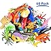 JVIGUE Ocean Sea Animals Figures, 68 Pack Mini Plastic Sea Life Creatures Toy Set, Fish Bath Pool Toys, Educational Toys Gift for Kids Cupcake Topper Party Favors