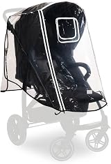 hauck Universal Pushchair Rain Cover Transparent XL Zipper Door Reflective