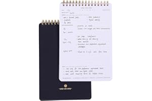 Business Meeting Notebook for Work With Action Items – Bestselling 1:1 Spiral Notepad is Great for Managers, Team Leads, Educators - Keep Notes Organized During Note-taking Process -Black-A5