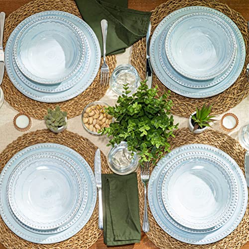 Zak Designs French Country House Melamine Dinnerware Set Includes