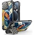 SUPCASE for iPhone 15 Pro Max Case with Camera Cover & Stand (UBMag XT) [Compatible with MagSafe] [Built-in Kickstand] [Military-Grade Protection] Heavy Duty Rugged Magnetic Phone Case, Chevron