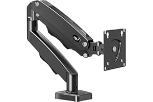 ELG, F80N, Suporte Articulado de Mesa, Pistão a Gás, Design Compacto e Retrátil, Ergonômico, Monitores 17'' a 35'', 2kg a 9kg, Preto