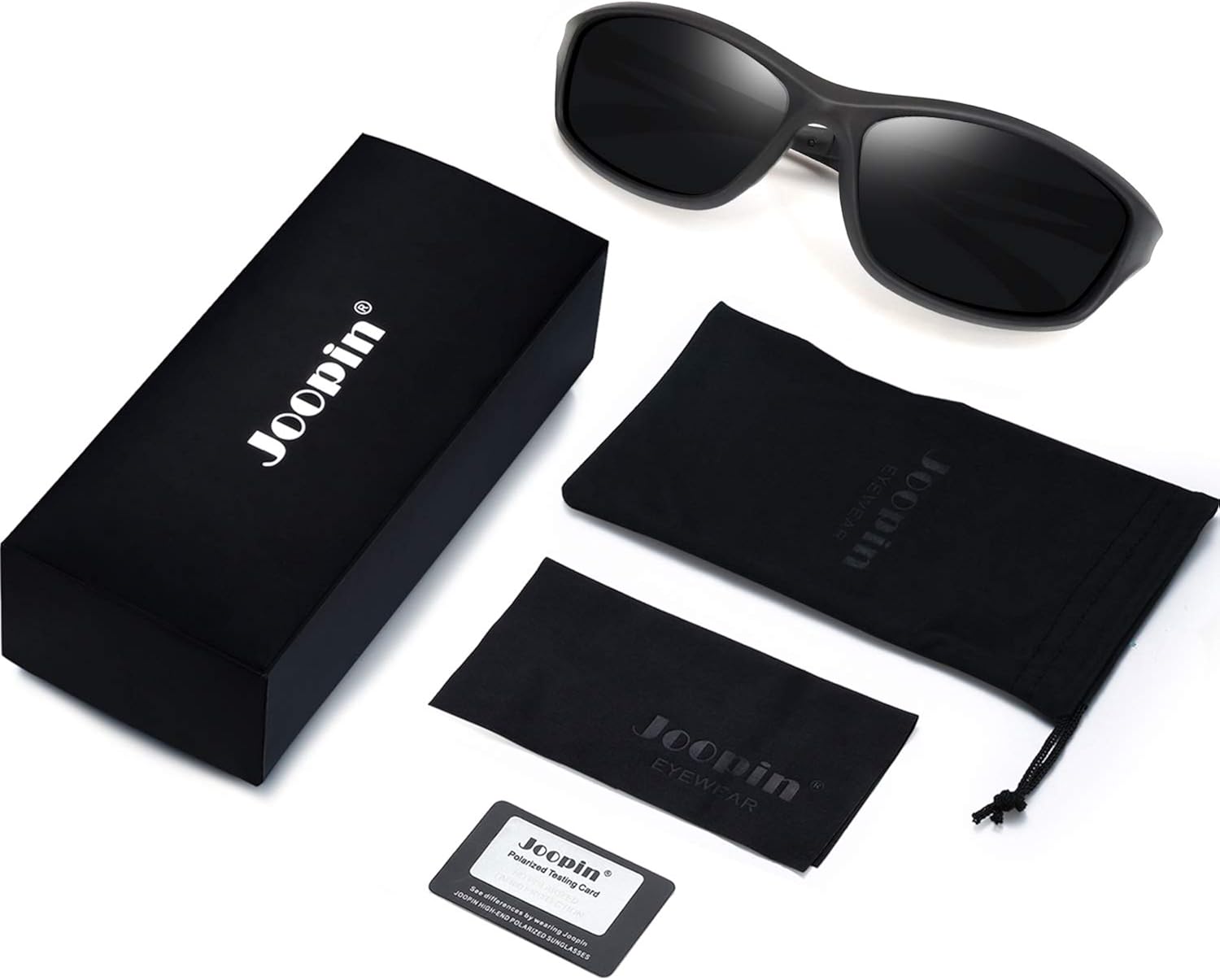 Joopin Polarized Sport Sunglasses for Men Women UV400 Protection Sports Sun Glasses Shades (Matte Black): Shoes