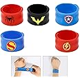 Slap Bracelets for Kids Party Supplies Favors Boy's Wristband Accessories Wrist Strap Gift Supplies (5-Pack)