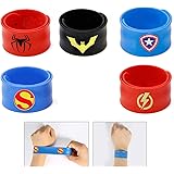 Slap Bracelets for Kids Party Supplies Favors Boy's Wristband Accessories Wrist Strap Gift Supplies (5-Pack)