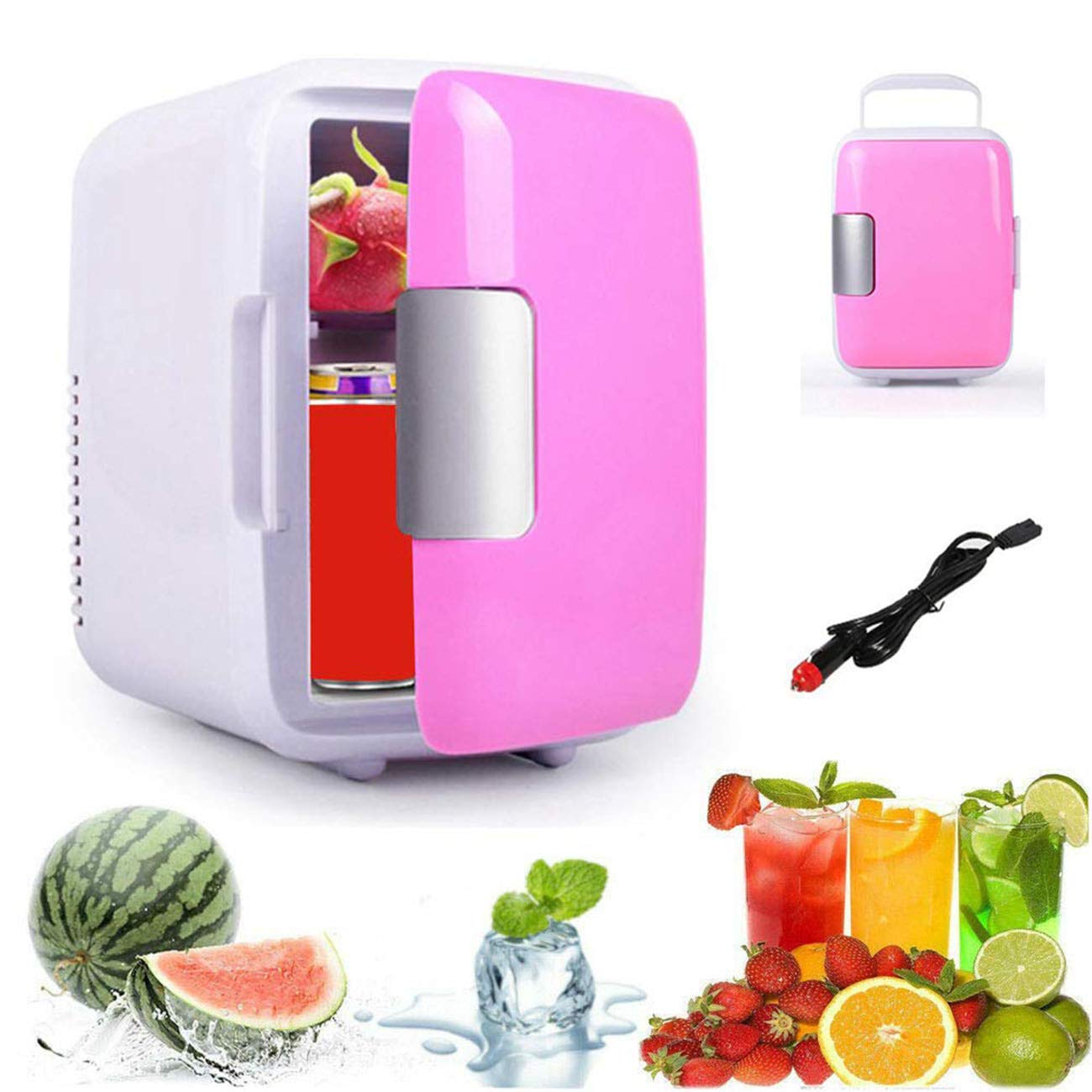globalurja.com 4 Lt Cooling and Warming Mini Portable Refrigerator for...