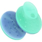 Magcare Silicone Facial Scrubber with Embedded Magnetic Nodes, Face Brush | Soft Face Cleansing Brush for Pore Cleansing and Gentle Exfoliation, Manual Face Wash Brush for All Skin Types, Green